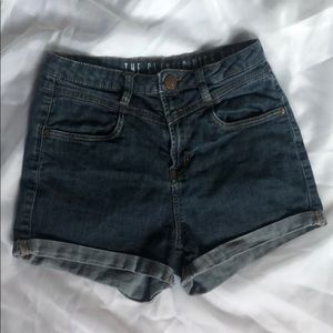 High Rise Jean Shorts